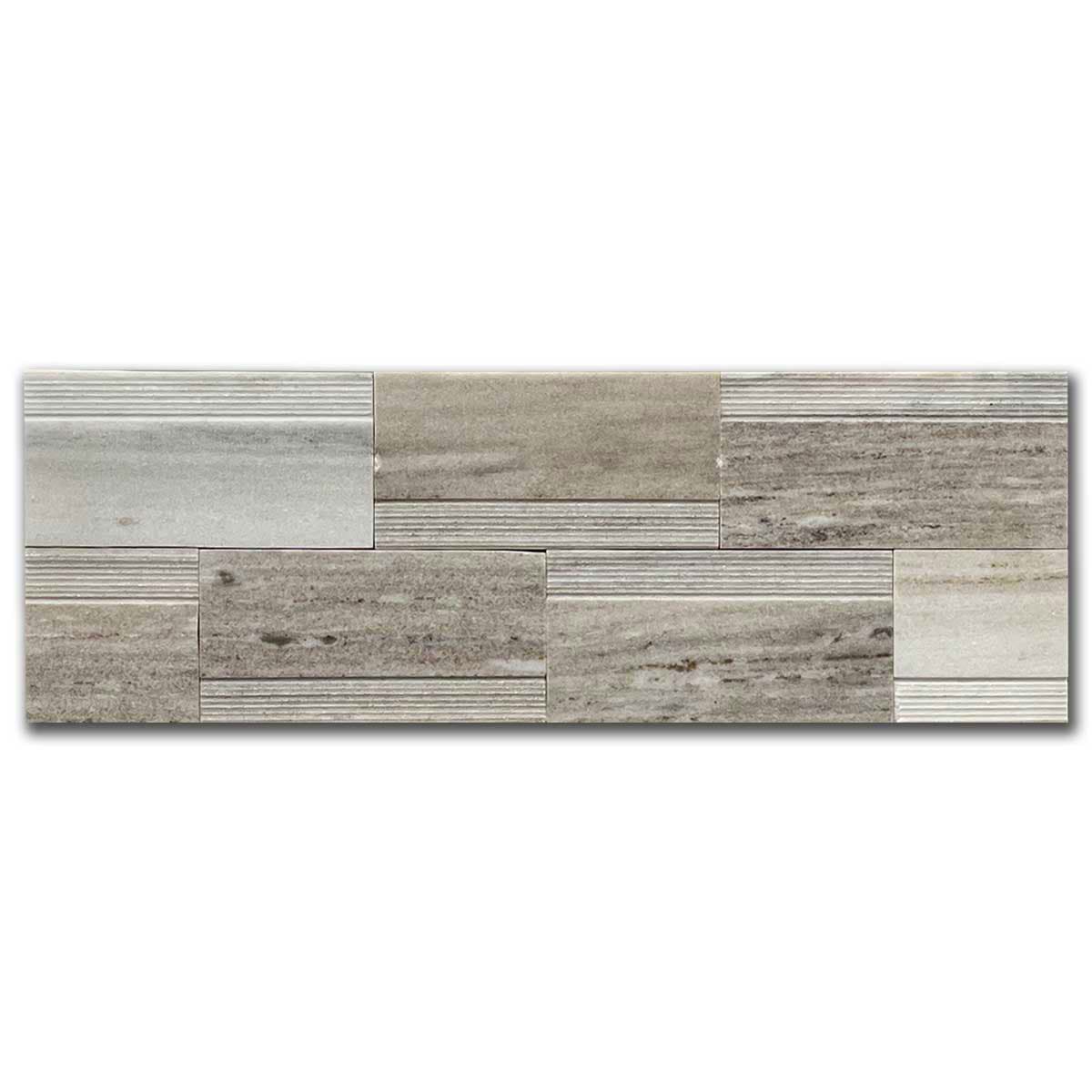 мозайка Палисандро Лийндрав – Шлайфан Мрамор 14x42 см | Ексклузивен Естествен Камък