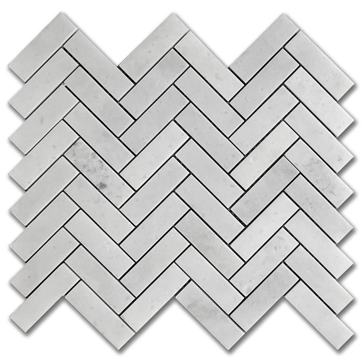 мозайка Карера Херингбон – Шлайфан Мрамор 2.5x7.5 см | Ексклузивен Естествен Камък