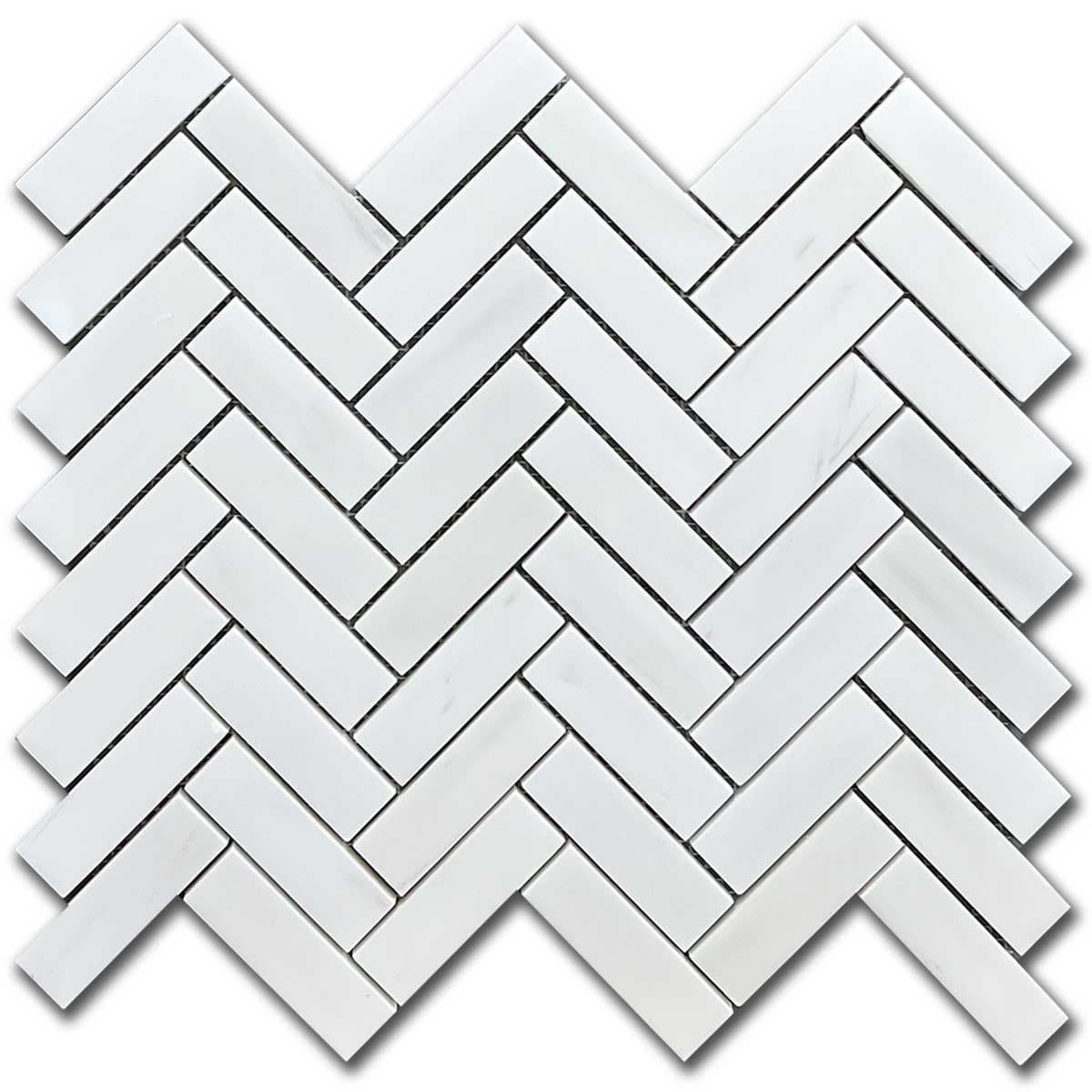 мозайка Доломит Херингбон – Полиран Мрамор 2.3x7.5 см | Ексклузивен Естествен Камък