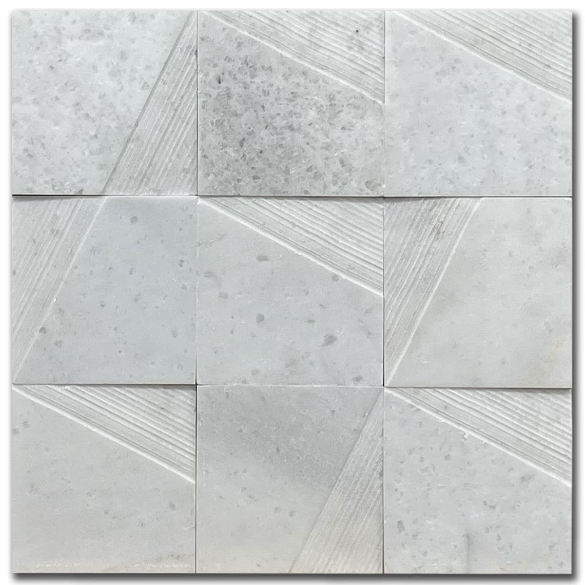 мозайка Карера Авиа Трим – Полиран Мрамор 30x30 см | Ексклузивен Естествен Камък