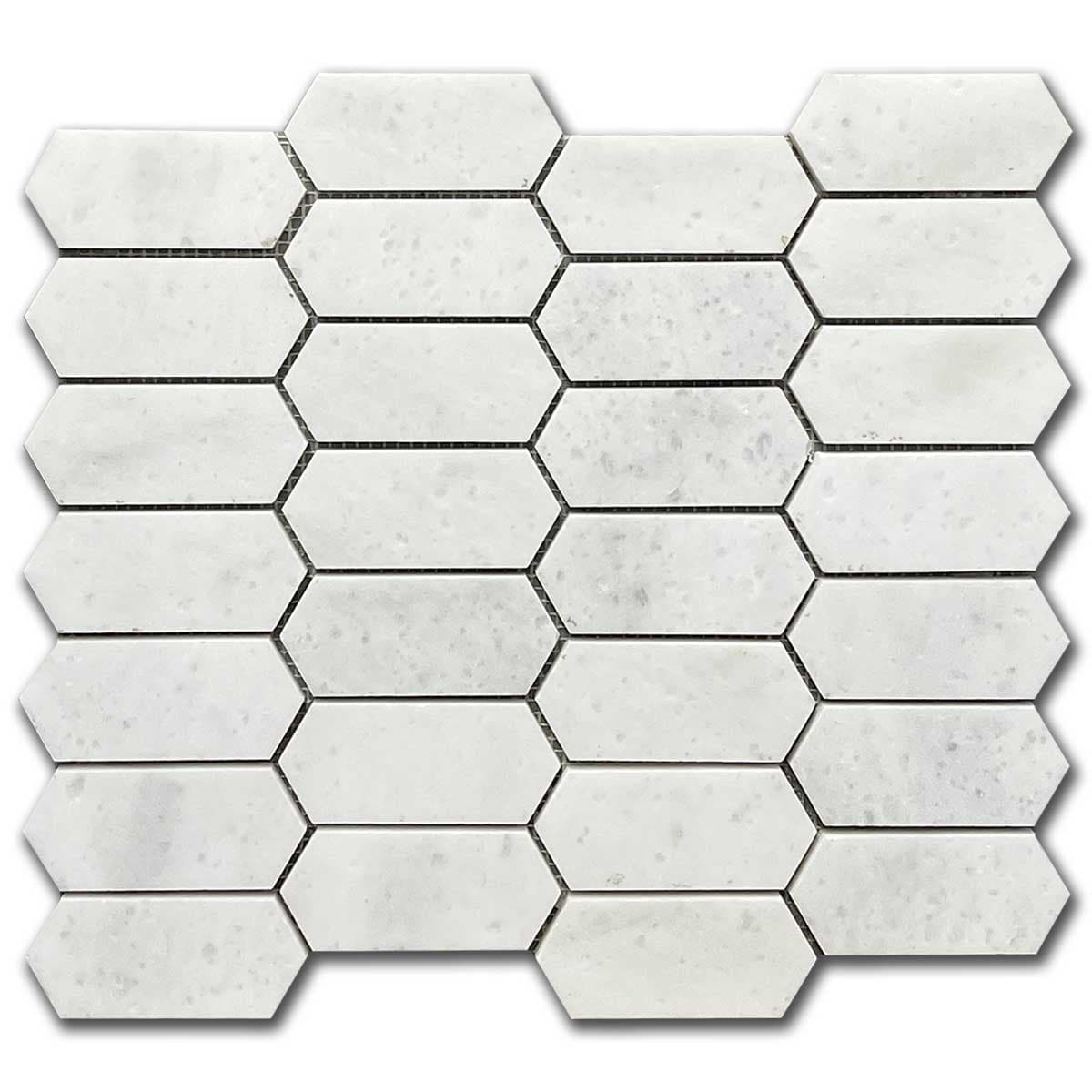 мозайка Карера Мини Пикът – Шлайфан Мрамор 30x35 см | Ексклузивен Естествен Камък