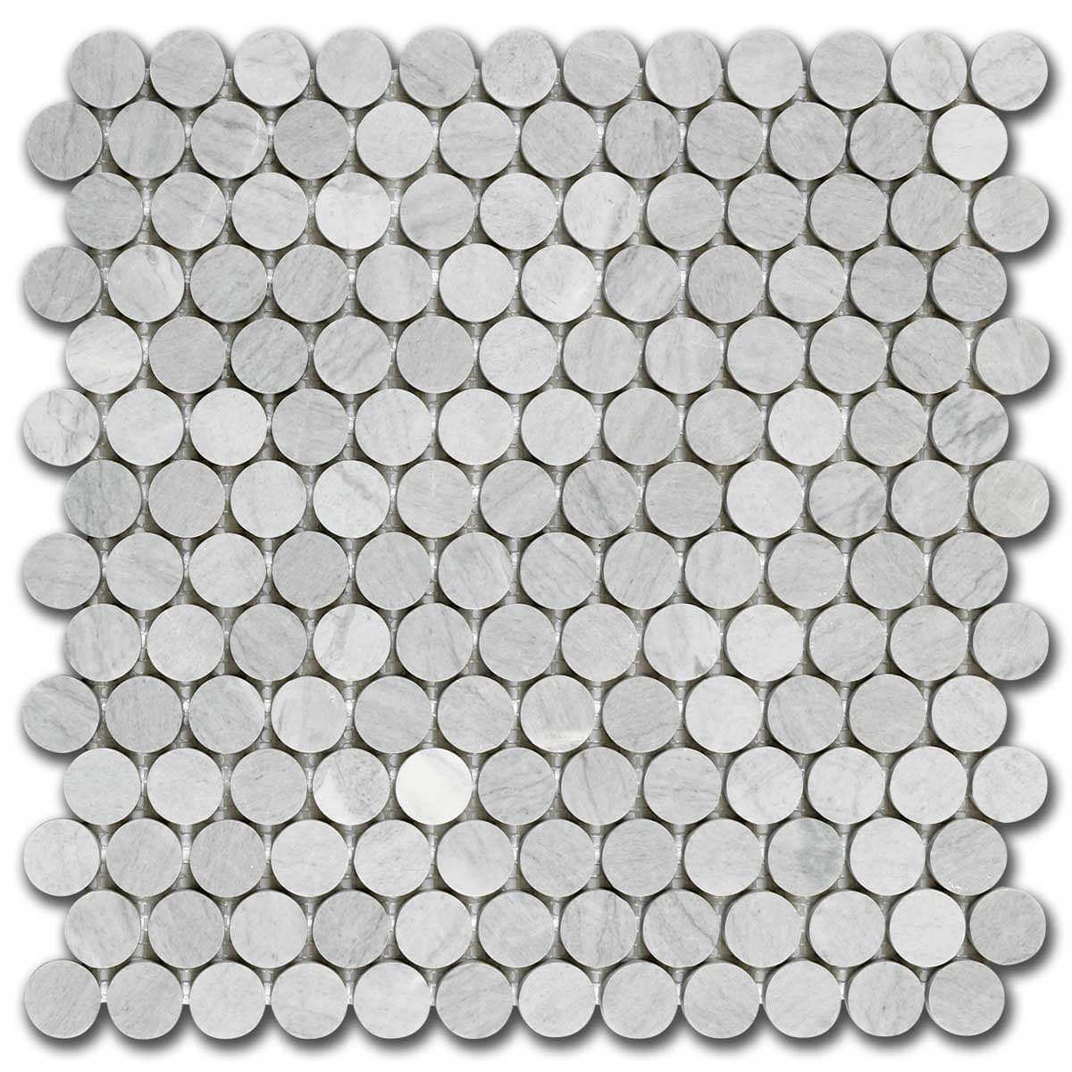 мозайка Лаис Пени Раунд – Полиран Мрамор 31.5x31.8 см | Ексклузивен Естествен Камък