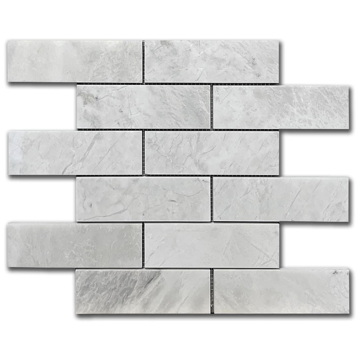мозайка Айсберг Брик – Полиран Мрамор 5x15 см | Ексклузивен Естествен Камък
