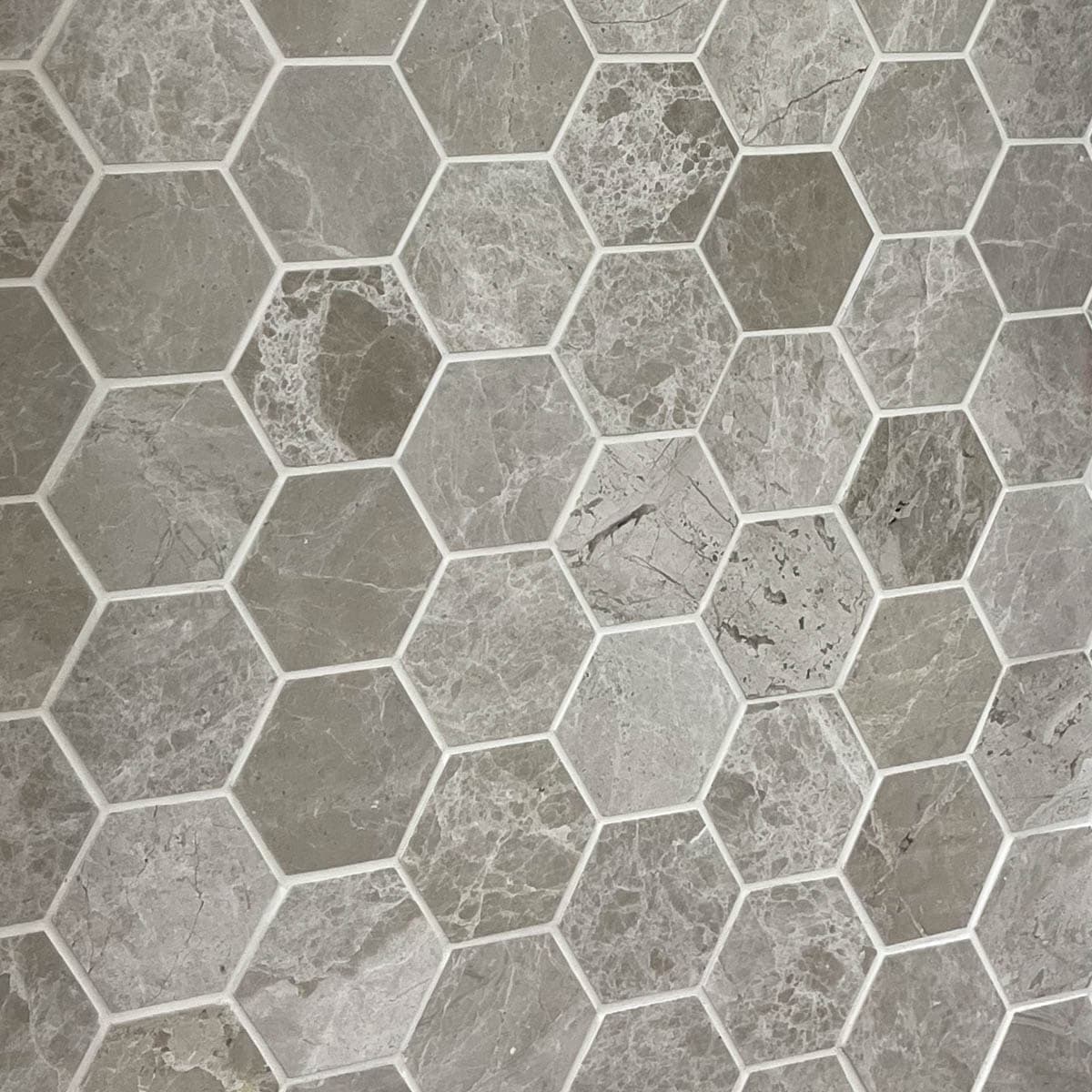 мозайка Еге Беж Хексагон – Шлайфан Мрамор 5x5 см | Ексклузивен Естествен Камък