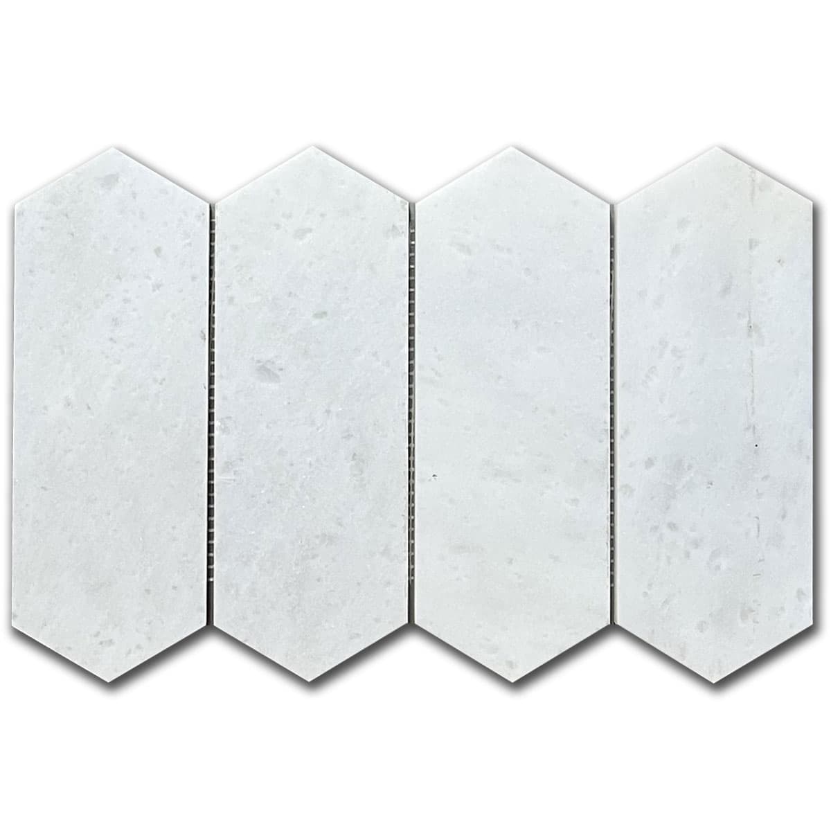 мозайка Карера Пикът – Шлайфан Мрамор 7.5x20.3 см | Ексклузивен Естествен Камък