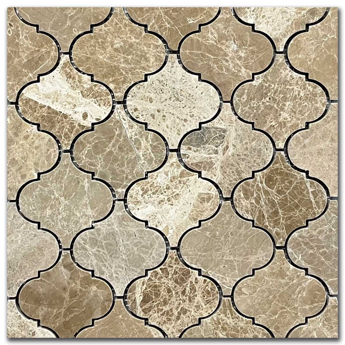 мозайка Емперадор Арабеск – Полиран Мрамор 7.5x7.5 см | Ексклузивен Естествен Камък