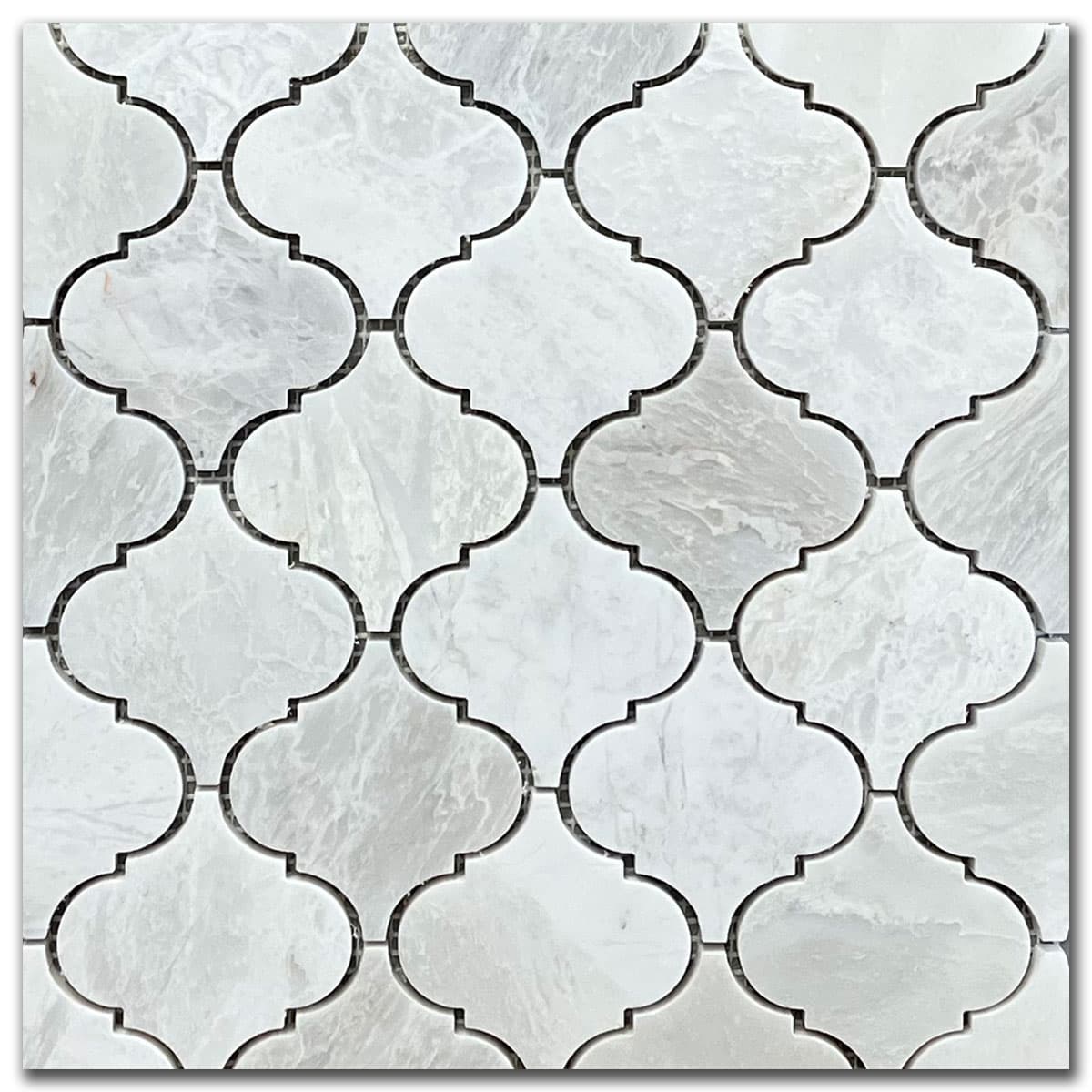 мозайка Айсберг Арабеск – Полиран Мрамор 7.5x7.5 см | Ексклузивен Естествен Камък