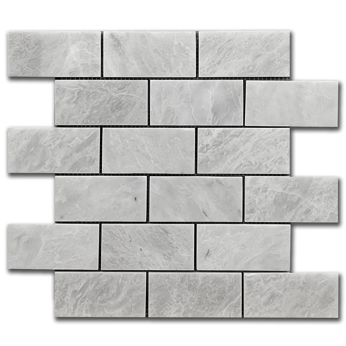 мозайка Айсберг Брик – Полиран Мрамор 5x10 см | Ексклузивен Естествен Камък