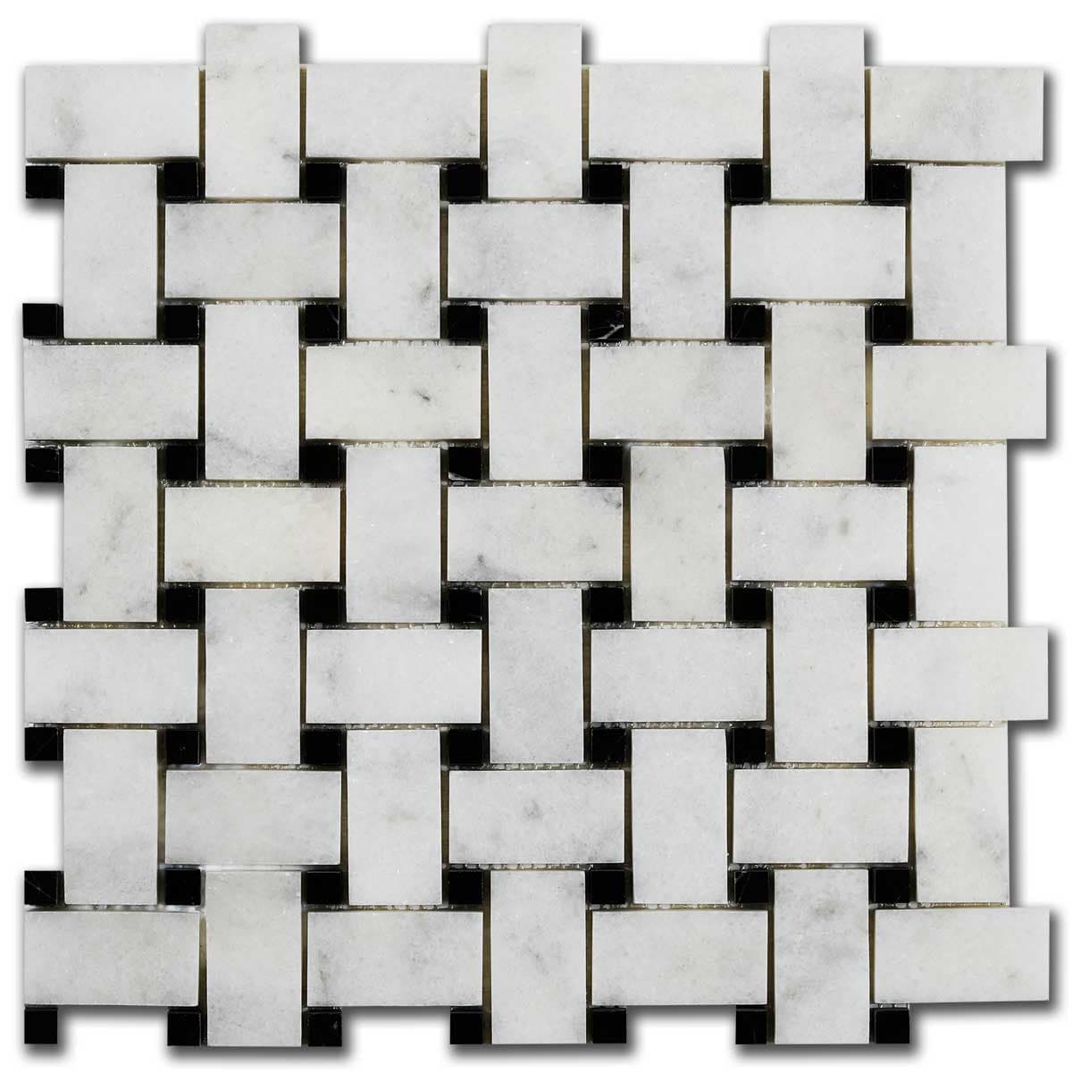 мозайка Бианко Ида – Полиран Мрамор 30.5x30.5 см | Ексклузивен Естествен Камък