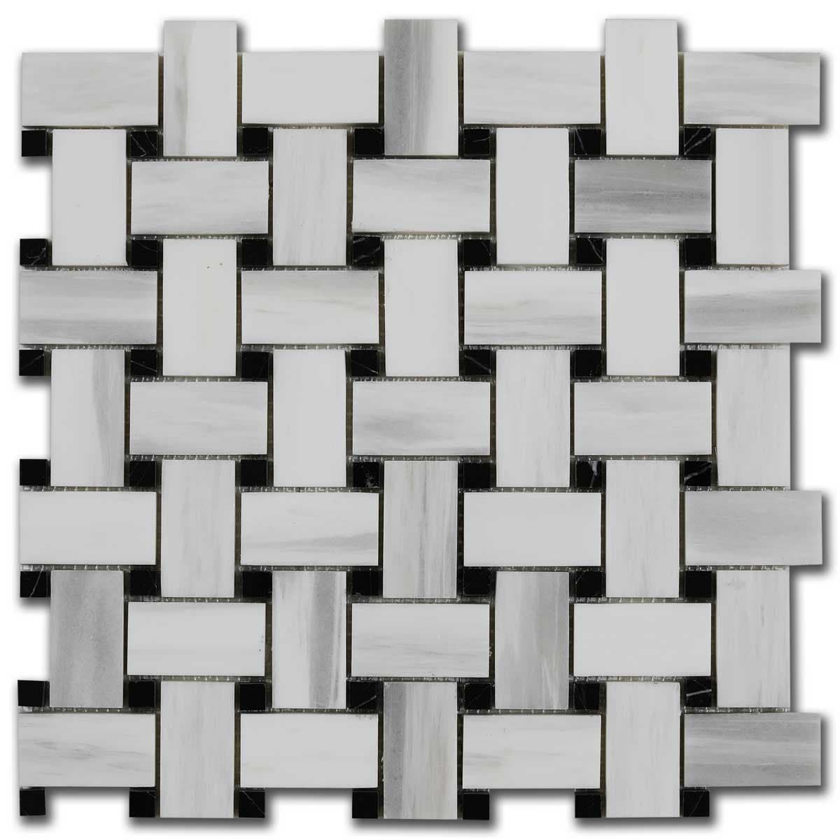 мозайка Панда Ида – Полиран Мрамор 30.5x30.5 см | Ексклузивен Естествен Камък