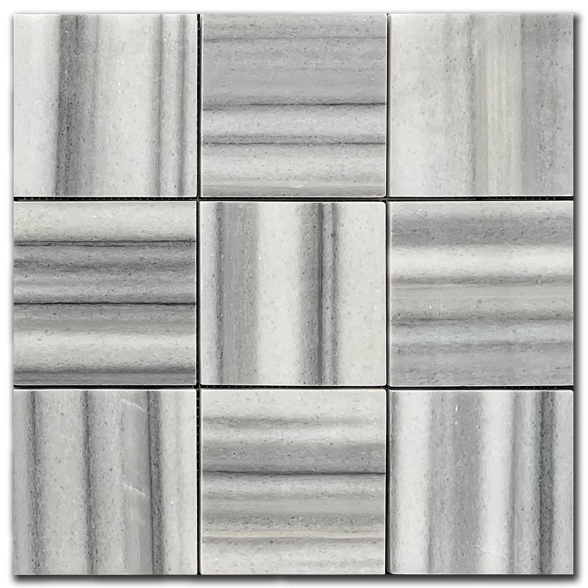 мозайка Зебра – Полиран Мрамор 10x10 см | Ексклузивен Естествен Камък