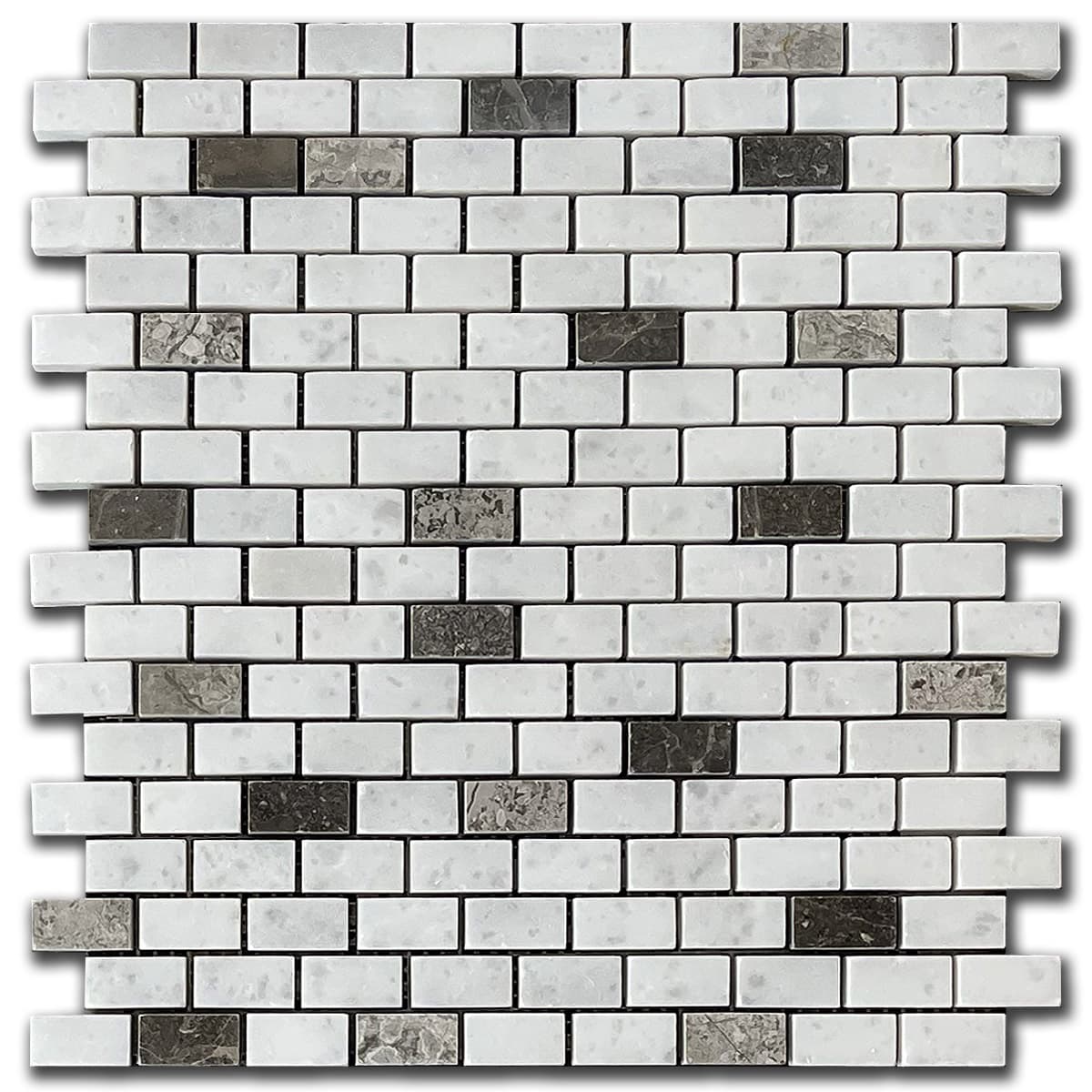 мозайка Карера Микс – Полиран Мрамор 1.5x3 см | Ексклузивен Естествен Камък