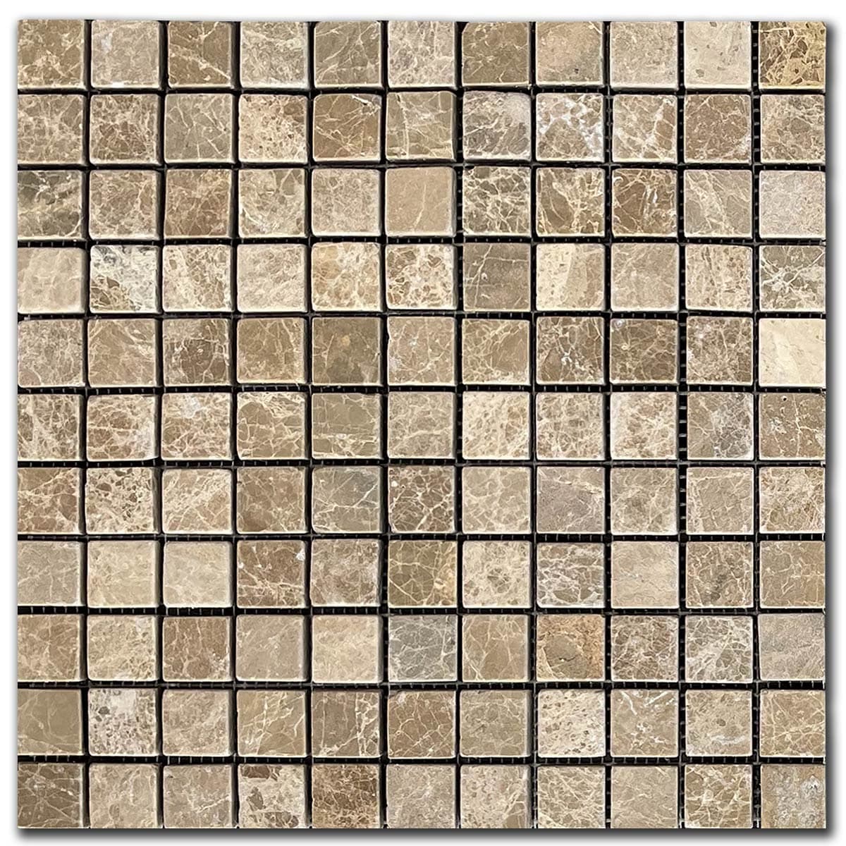 мозайка Емперадор Антикиран – Мрамор 2.5x2.5 см | Ексклузивен Естествен Камък
