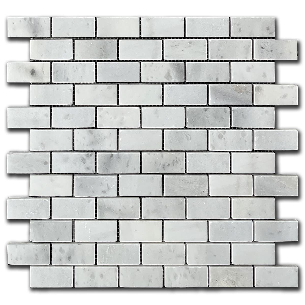 мозайка Карера Брик – Полиран Мрамор 2.5x5 см | Ексклузивен Естествен Камък