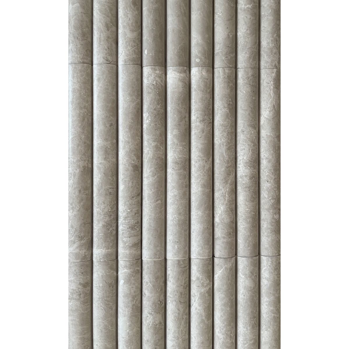 еге Беж Раунд Лайн – Изчеткан Мрамор 10x30 см | Ексклузивен Естествен Камък