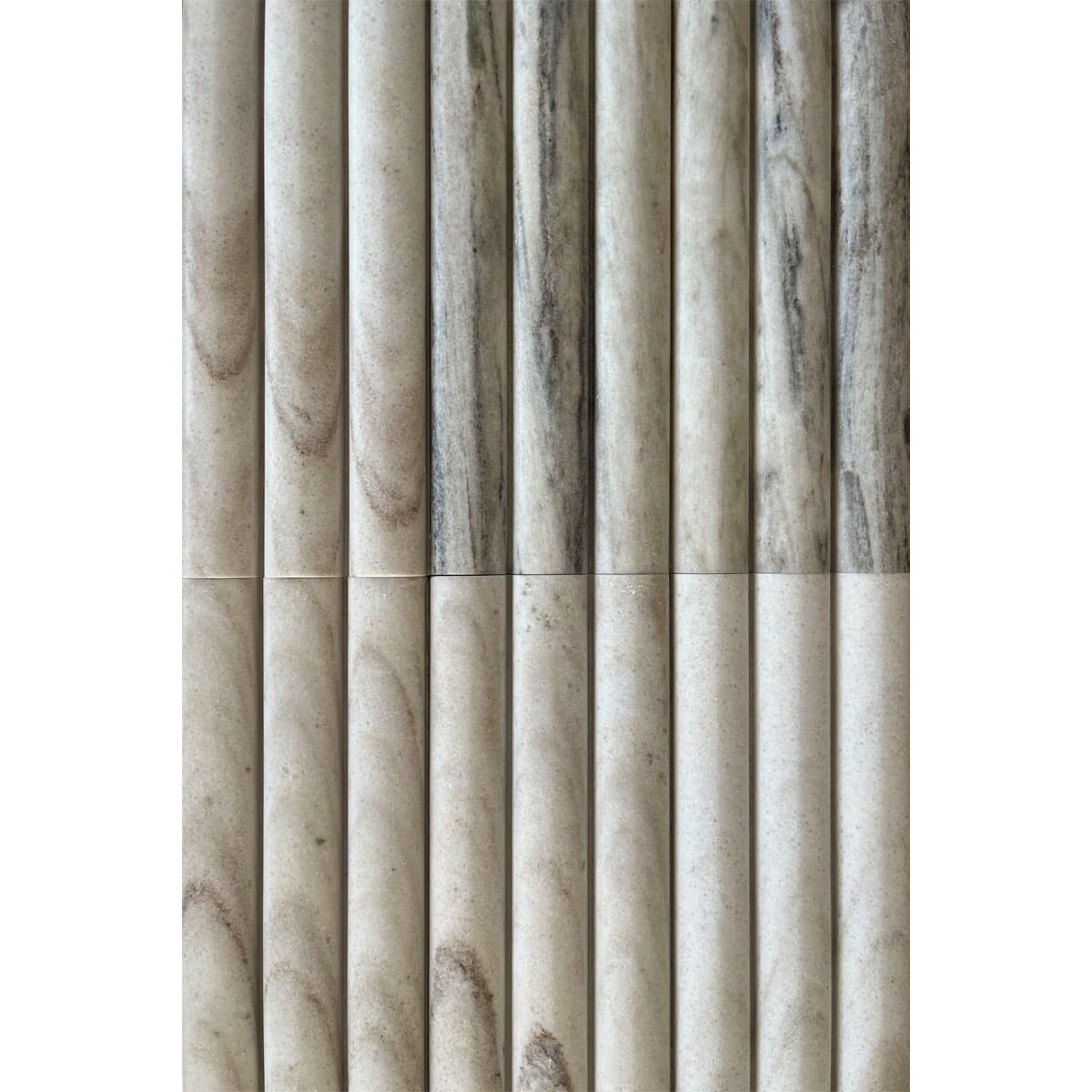 палисандро Раунд Лайн – Изчеткан Мрамор 10x30 см | Ексклузивен Естествен Камък