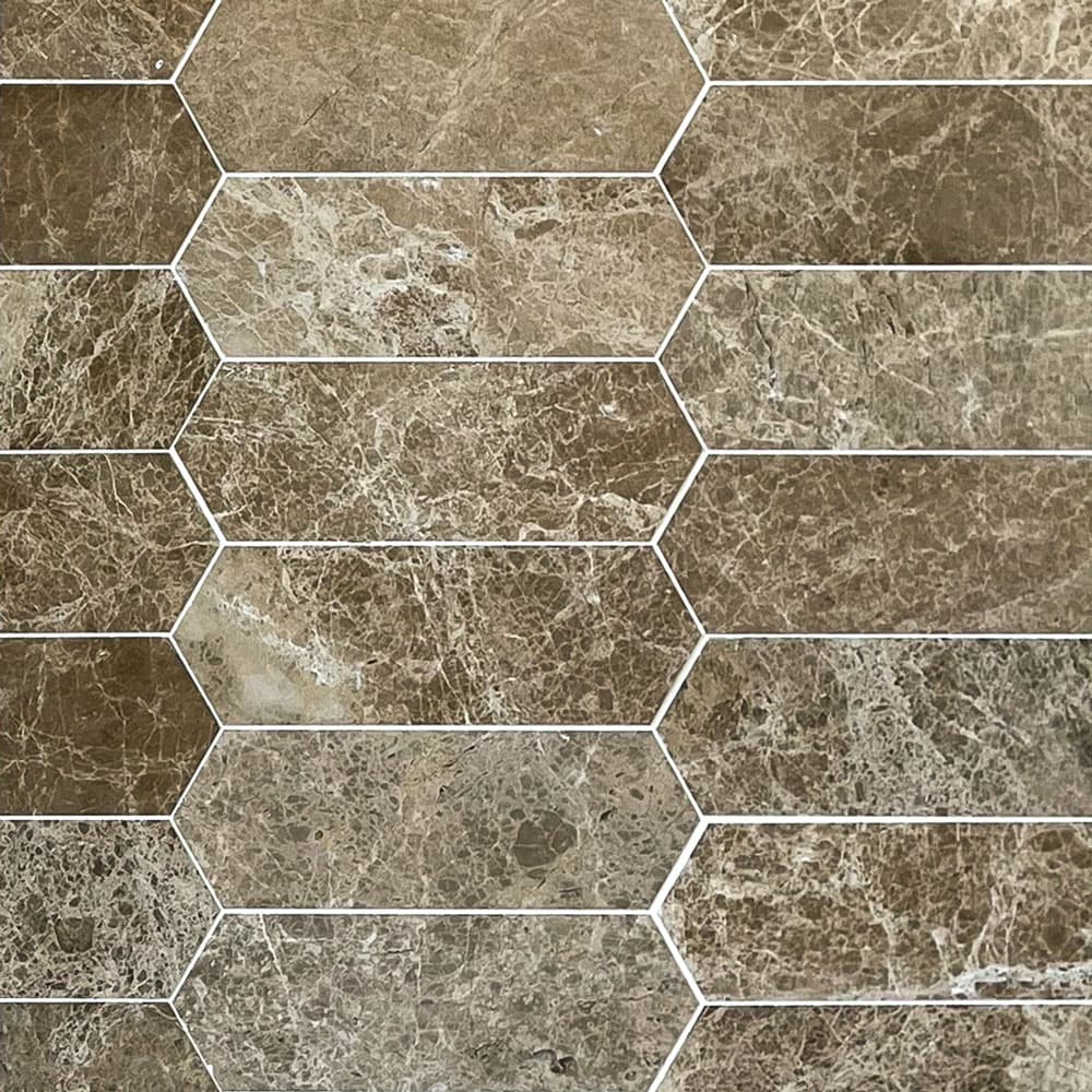 емперадор Пикът – Полиран Мрамор 10x30 см | Ексклузивен Естествен Камък