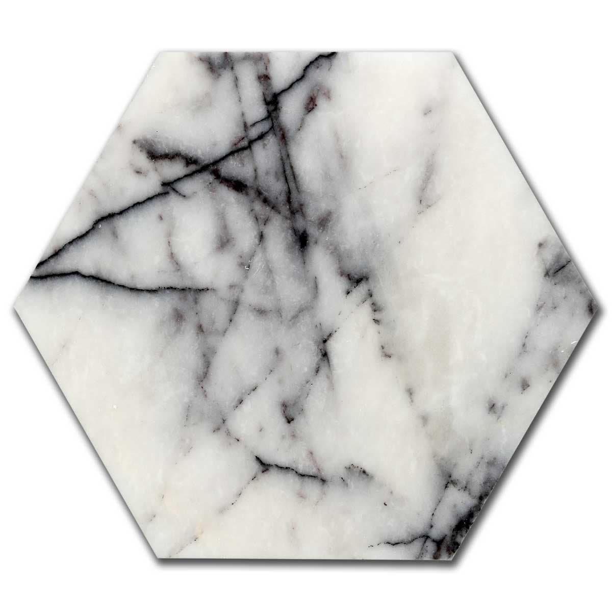 лейлак Хексагон – Полиран Мрамор 20.3x20.3 см | Ексклузивен Естествен Камък