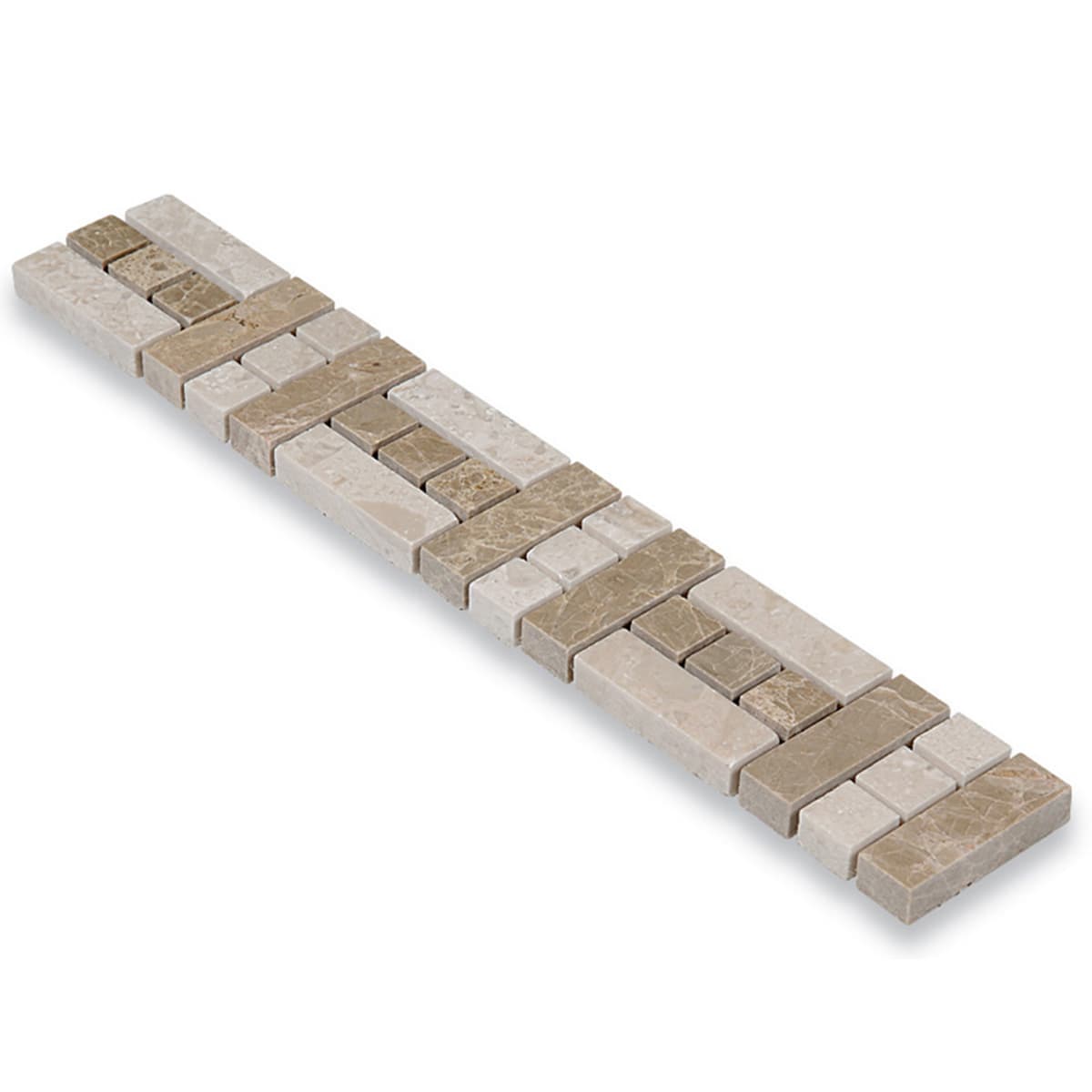 фриз Беж И Емперадор Крема – Полиран Мрамор 5x30.5 см | Ексклузивен Естествен Камък