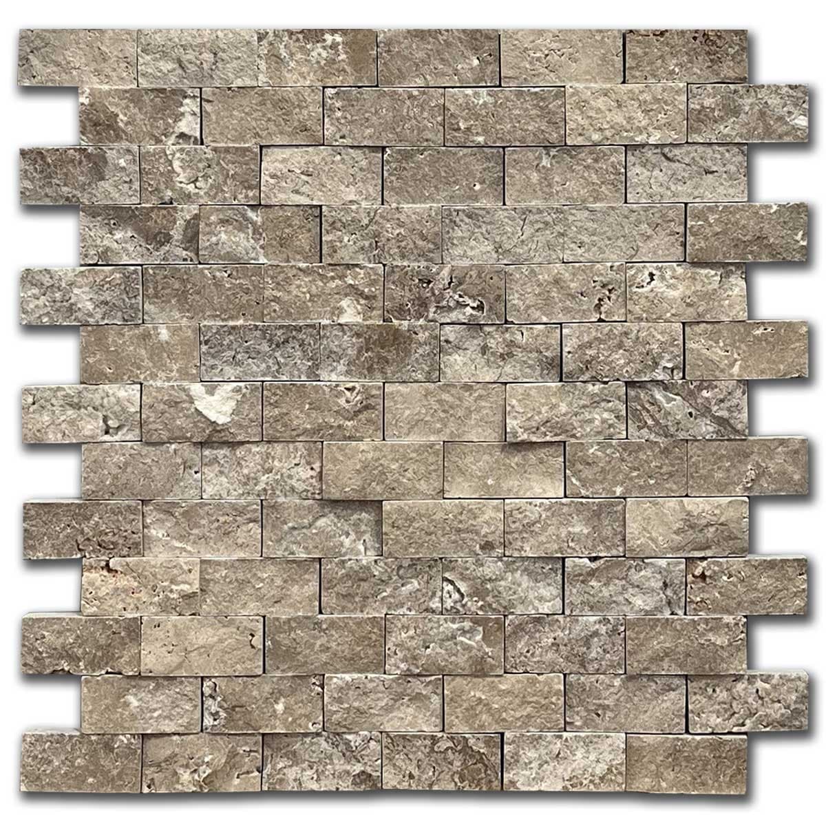 мозайка Ноче – Глиц Травертин 2.5x5 см | Ексклузивен Естествен Камък