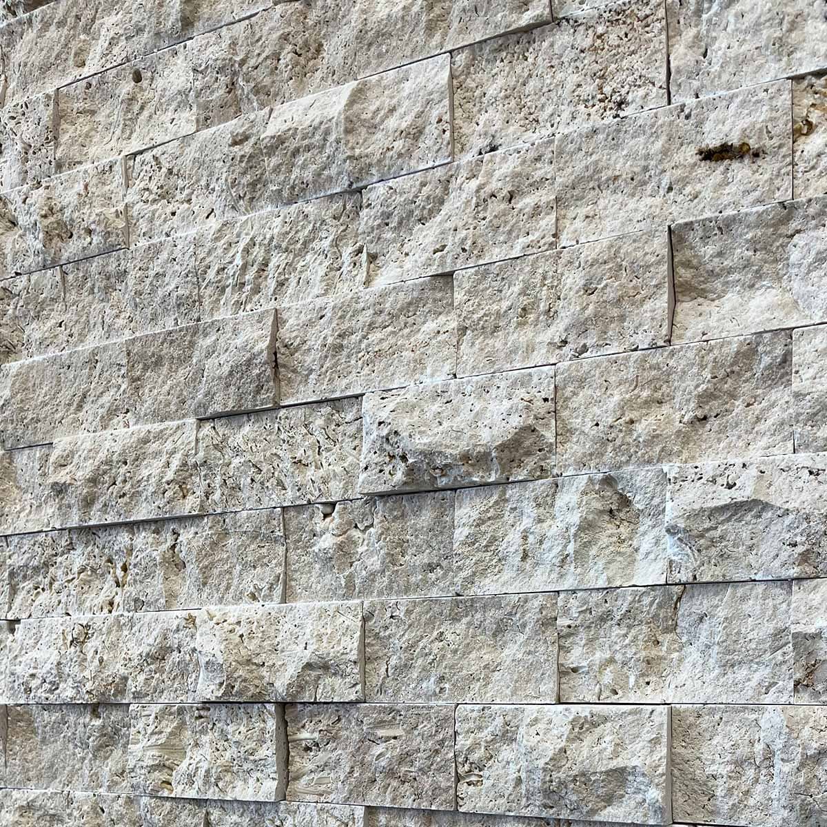 мозайка Айвори – Глиц Травертин 5x10 см | Ексклузивен Естествен Камък