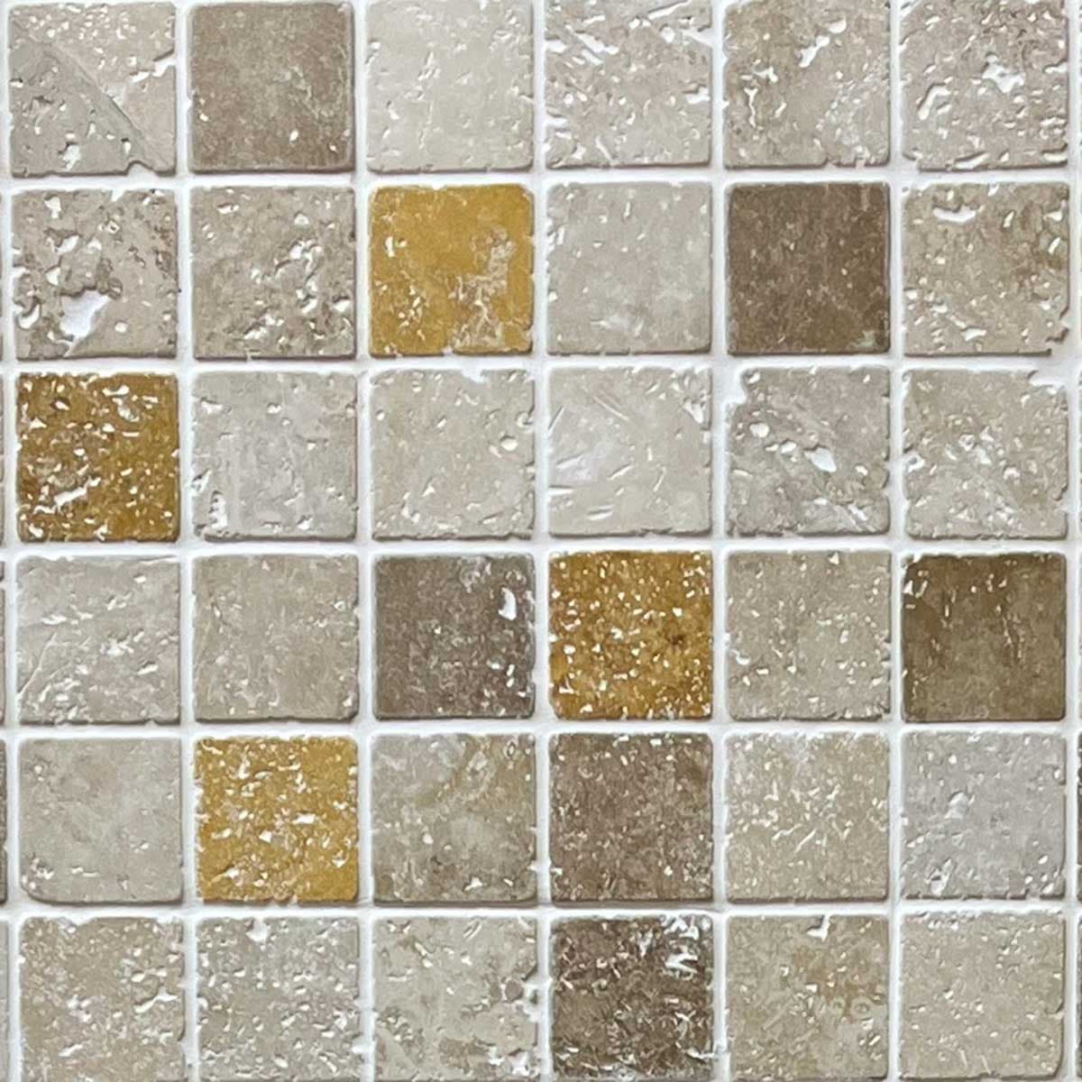 мозайка Медлей Антикиран – Травертин 5x5 см | Ексклузивен Естествен Камък